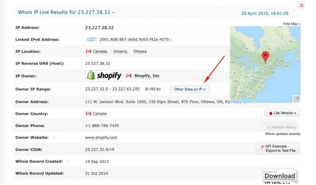Whois Shopify IP Results 1024x601 1